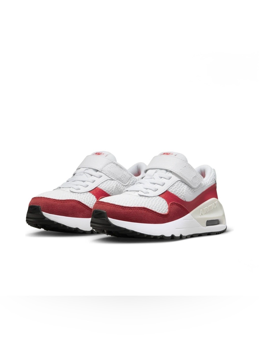 Brand New Nike Air Max SYSTM Shoes 'White University Red' Kids Shoes DQ0285-108